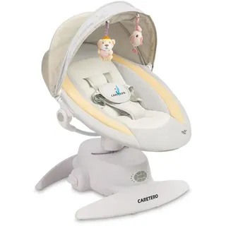 CARETERO Kinder Schaukelstuhl Opti - 360 Grad Drehung - Moskitonetz - Beige - Beige