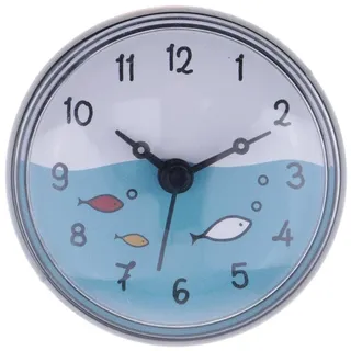 LOVIVER Duschuhr Saugnapf Badezimmeruhr Baduhr Badewanne Uhr Geschenk für Weihnachten, Grau