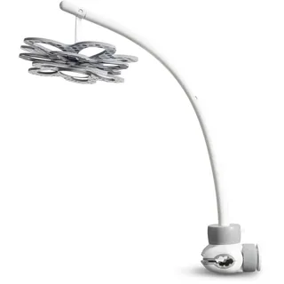 Munchkin Baby Bloom Mobile für Munchkin Bluetooth Baby-Wippen-Schaukel | Schwarze und weiße Blume mit Spiegel in der Mitte für Babyunterhaltung | Modernes Design mit einfachem Clip-On-Feature