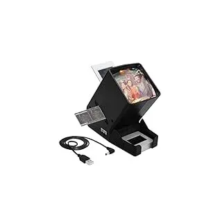 CAMEDAFLX SV-3 35mm Diabetrachter, 3-facher Vergroßerung,LED-Beleuchtung für 35mm Dia-Scheiben und Film negativs,Filme Dia-Viewer USB- oder batteriebetrieben (inkl. USB-Kabel)