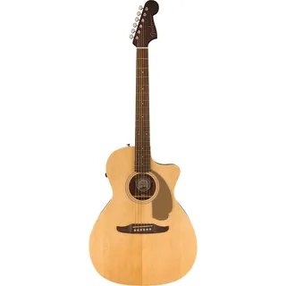 Fender Newporter Player Acoustic Guitar, Walnut Fingerboard, Gold Pickguard, Natural