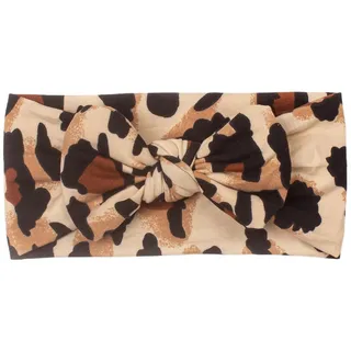 Baby-Stirnband – verstellbare Leoparden-Stirnbänder, breiter Leoparden-Haarschmuck für Babys, Leoparden-Haar-Turban-Kopfwickel, weiches, dehnbares Schleifen-Stirnband für neugeborene Mädchen im Alter