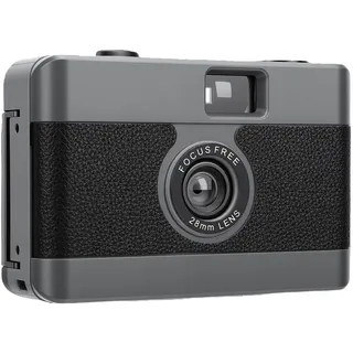 Yechiry Wiederverwendbare Retro-Kamera mit Blitz für Atemberaubende Landschaften. 35-mm-Filmkamera Zum Festhalten Zeitloser Erinnerungen (Black)