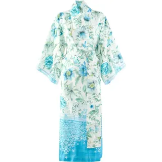 BASSETTI Casablanca Kimono aus 100% Baumwollsatin in der Farbe Celeste C1, Größe: S-M - 9332198