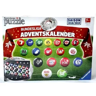 Adventskalender Bundesliga Saison 2018/2019 Ravensburger 3D Puzzle Fußball Clubs