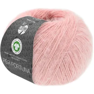 LANA GROSSA Per Fortuna GOTS | Leichtes Sommerflauschgarn mit Baumwolle | Handstrickgarn aus 74% Baumwolle (Bio) & 26% Polyamid | 50g Wolle zum Stricken & Häkeln | 190m Garn FB 53