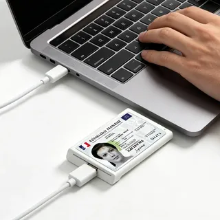 USB-Kartenleser mit NFC, CIE USB-Chipkartenleser mit NFC, CAC-Karten und kontaktlosen Karten, Unterstützung für elektronische Identitäten eID, Gesundheitskarten, Kreditkarten, SIM, kompatibel