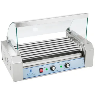 Royal Catering Hot Dog Maker Grill Hot Dog Gerät Hotdog Rollen Grill Edelstahl 1400 w 7 Rollen
