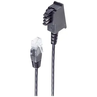 ShiverPeaks DSL Anschlusskabel [1x TAE-F-Stecker - 1x RJ45-Stecker 8p2c] 6m Schwarz