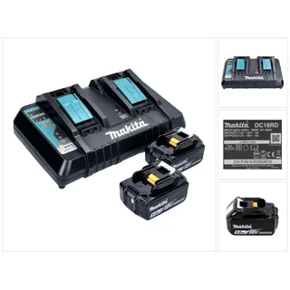 Makita Power Source Kit 18 V Li-Ion 2 x 5,0 Ah + DC18RD Ladegerät 199482-2