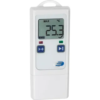 TFA Dostmann 31.1065.02 Datenlogger für Temperatur und externen Sensor LOG40 Temperatur-Datenlogger kalibriert (ISO) Messgröße