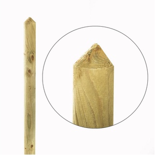 Mega-Holz Holzzaun Zaunlatten-Paket Halbpalisade Kiefer 80cm, (Sparpaket, 30-St., Zaunlatten ohne Pfosten) grün