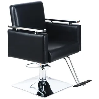 Panana Friseurstuhl mit hydraulischer Pumpe Friseursessel 360° Drehbar für Zuhause und Professionell Friseursalon, 62 x 55 x 100 cm, Schwarz