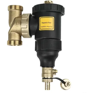 Magnetischer Schlammabscheider für Heizsysteme, Kesselfilter mit Sieb und Ablassventil, Entfernt Rost und Ablagerungen, DN20 DN25 DN32 Gewindeanschluss(DN32/1-1/4 male)