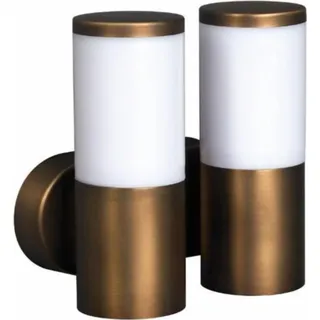 Massive Energiespar Wandaussenleuchte Mindelo 2x E27 Metall Braun - Bronze