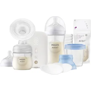 Philips Natural Motion Milchpumpe - Elektrische Einzelmilchpumpe Premium im Set - SCD330/31