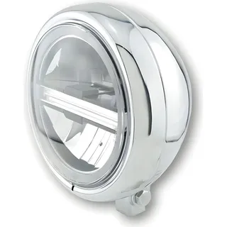 Highsider 5 3/4 Zoll LED-Scheinwerfer Pecos Typ 6 mit TFL, chrom