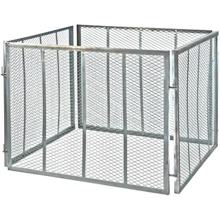 DEMA Metallkomposter / Gartenkomposter 107x107x81 cm Verzinkt, Robust, Streckmetall