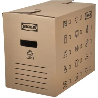 IKEA DUNDERGUBBE Umzugskarton braun 50x31x40 cm