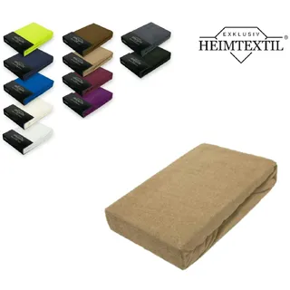 EXKLUSIV HEIMTEXTIL Spannbettlaken Frottee 70 x 140 cm Sand