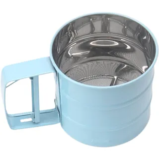 Generisch Mehlsieb aus Edelstahl – 6,1 Zoll Doppelzweck-Küchensieb | Feinmaschiges Pulversieb, ergonomisches Backzubehör für Hobbybäcker, Restaurants und die Dessertzubereitung im Café