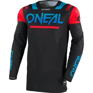 O'Neal Oneal Prodigy Five Four Motocross Jersey, schwarz-rot-blau, Größe 2XL