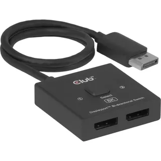 Club 3D DisplayPort 2-in-1 Bi-Direktional Switch 8K Schwarz