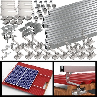 Revolt 68-teiliges Dachmontage-Set für 4 Solarmodule, flexibel