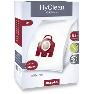 Miele Original Zubehör - Staubsaugerbeutel HyClean Pure FJM/Mit Bester Filtrationsleistung/Schließt den Staub sicher im Staubsauger EIN/Automatischer Beutelverschluss (12281690)