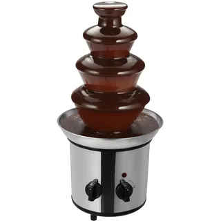 Schokoladenbrunnen, 4 Ebenen, Schokoladen-Brunnen für Chocolicious, Elektrisch Schokoladenfontäne aus 430 Edelstahl, Schokobrunnen Schokolade, 170W 220-240V/60 Hz, 1.8L Fassungsvermögen (4 Ebenen)