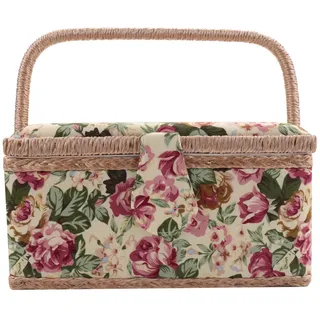 JNJOOD Extra Nähkorb, Vintage-Nähkorb, für Nadeln, Faden, Maßband und andere Nähutensilien