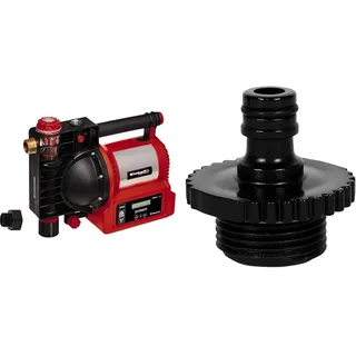 Einhell Hauswasserautomat GE-AW 1246 N FS & Einhell Adapter 33,3 mm AG (Pumpen-Zubehör, passend für 33,3 mm / 1 Zoll Pumpen-Innengewinde, zum Anschluss eines Gartenschlauchs)