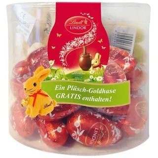 LINDT Schokolade, Lindt Lindor Köcher Vollmilch Mini Eier aus Vollmilch Schokolade 450g