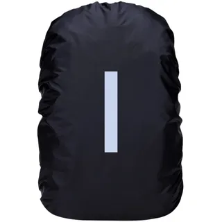 Wasserdichter Rucksack-Regenschutz, reflektierender Rucksack-Überzug, Regenschutz, wasserdicht, schneefest, für Wandern, Camping, Radfahren, Reisen, Outdoor-Aktivitäten, Schwarz S, - 35 Liter