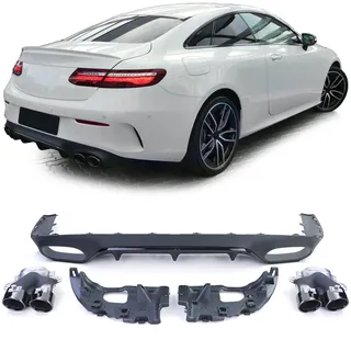 Heckdiffusor mit Endrohre Sport Optik für Mercedes E Coupe C238 mit AMG Line