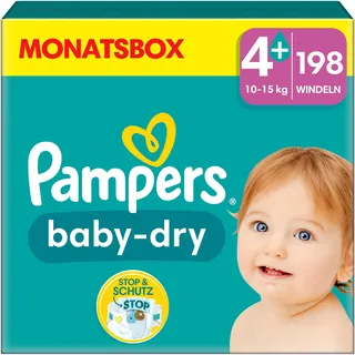 Pampers Baby-Dry Gr. 4+ (10-15 kg) 198 St.