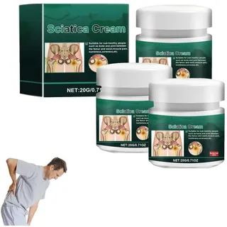 Sciarelief-Creme, Elycura-Creme gegen Ischias, professionelle nervenberuhigende Lotion, lindert schnell Ischias- und Hüftschmerzen, Rücken, Hände, Füße und Beine (3pcs)