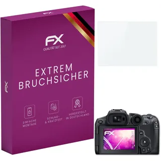 atFoliX Glasfolie kompatibel mit Canon EOS R7 Displayfolie, 9H Hybrid-Glass FX Schutzpanzer Folie
