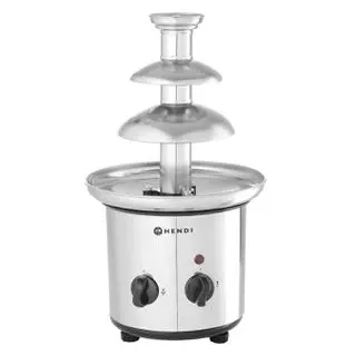 Hendi Schokobrunnen 274101, 170 Watt, Warmhaltefunktion, Edelstahl, silber, 3 Etagen