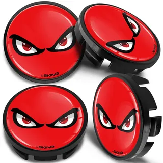 SkinoEu Nabendeckel 65mm Schwarz kompatibel mit VW & Skoda 4er Set Nabenkappen passend für OEM 3B7601171 6U7601171 CV 9