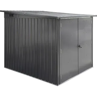 Floraworld Fahrradgarage für 3 Fahrräder anthrazit 164 x 204 x 145/163 cm