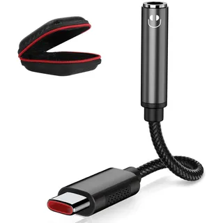 USB C Kopfhörer Adapter Aux,USB C auf 3,5mm Klinke Adapter Jack Audio Typ C Aux Adapter zu Kopfhörer Audio für iPhone 16e 17 Samsung A17 A56 A36 A55 A35 S25 Ultra S24 FE Pixel 9a 10Pro 8a Poco X7 Pro