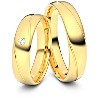 Trauringe Illertissen 925er Silber (gelb-vergoldet) - 6608