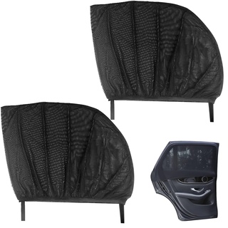 Sonnenschutz Auto, 2 Stück Sonnenschutz Auto Baby, Schwarz Sonnenschutz Auto Kinder, Auto Sonnenschutz, Sonnenschutz Auto Baby Universal Netz für UV-Schutz, Schützt Baby, Kinder und Haustiere