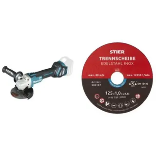 DGA511Z Solo + Edelstahl-Trennscheibe 125 x 1,0 x 22,23 mm