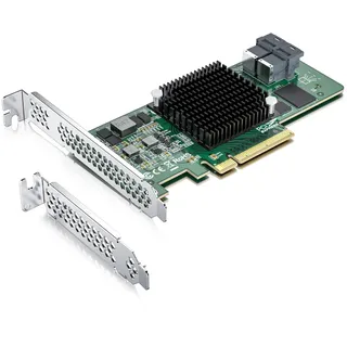 12G Internal PCI-E SAS/SATA HBA Controller Card, Broadcom's SAS 3008, Compatible for SAS 9300-8I