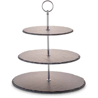 Echtwerk Etagere in Grau Ø (H)35 cm