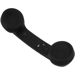 Drahtloser Retro-Telefonhörer, Drahtstrahlungssichere Hörer-Empfänger-Kopfhörer, Klassische Vintage-drahtlose Bluetooth-Telefonhörer-Empfänger-Kopfhörer für zu Hause (Black)