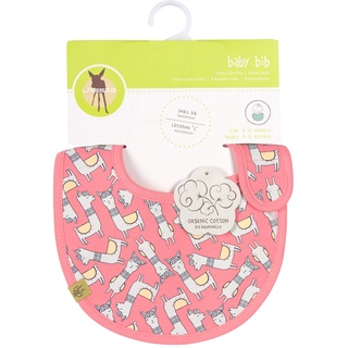 LÄSSIG Baby Lätzchen wasserabweisend Klettverschluss Baumwolle/Baby Bib Small, Glama Lama