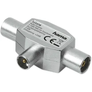 Hama Antennenverteiler für Radio, 2-fach, Metall, Koaxsteck./2x Koaxkuppl.